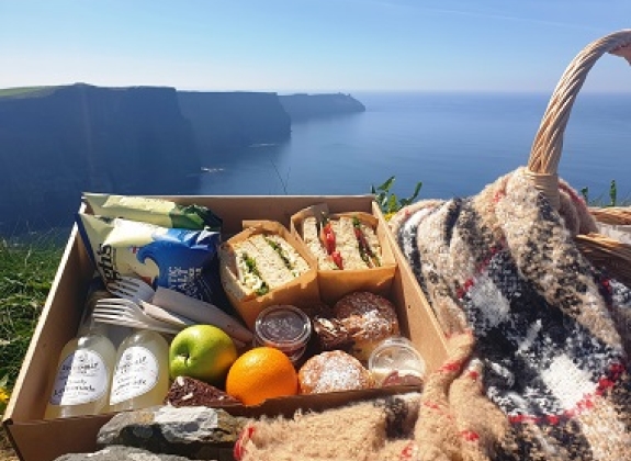 picnic on the cliffs of moher