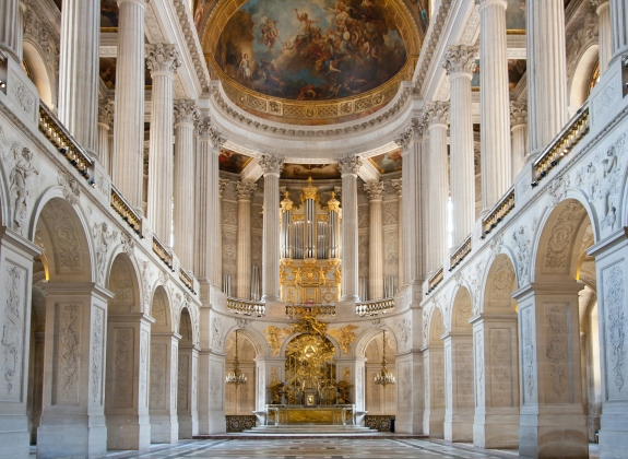 Great Hall Ballroom in Versaille Palace Paris France