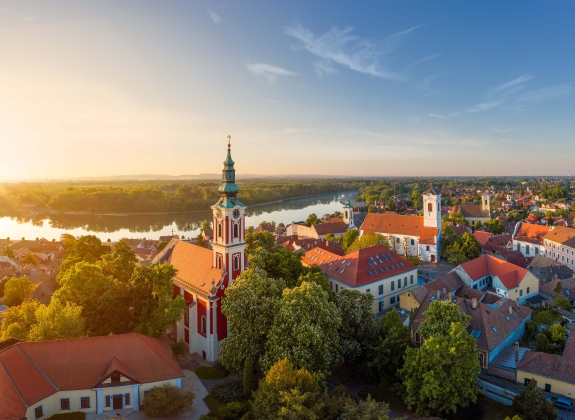Belgrade Serbian Orthodox Cathedral. Szentendre city is a beautiful tourist destination near by Budapest. The city of arts. Amazing Danube side promenade is there. it has many orthodox church