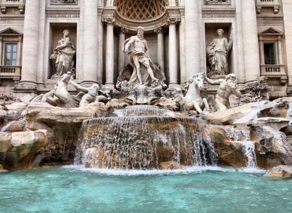 trevi-fountain in rome, italy