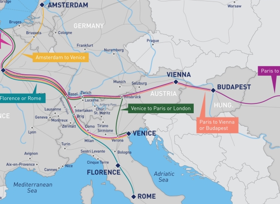 venice simplon-orient-express route map cover