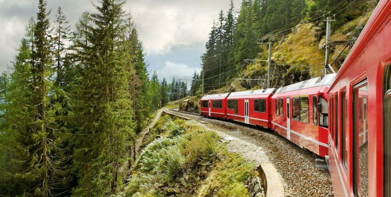 greenery around bernina express