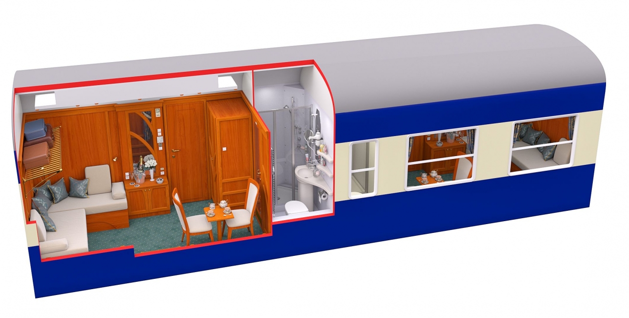Superior Deluxe Daytime view Diagram on the Golden Eagle Danube Express