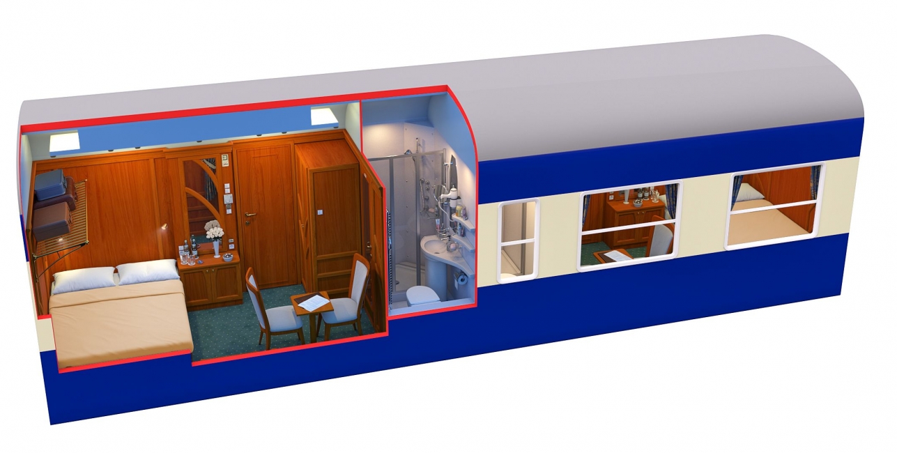 Superior Deluxe Night view Diagram on the Golden Eagle Danube Express