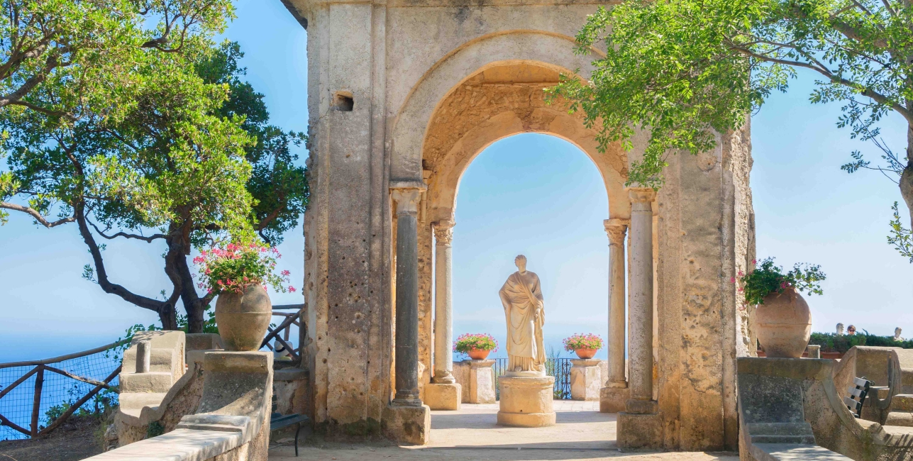 beautiful details of Ravello village at summer, Amalfi coast of Italy
