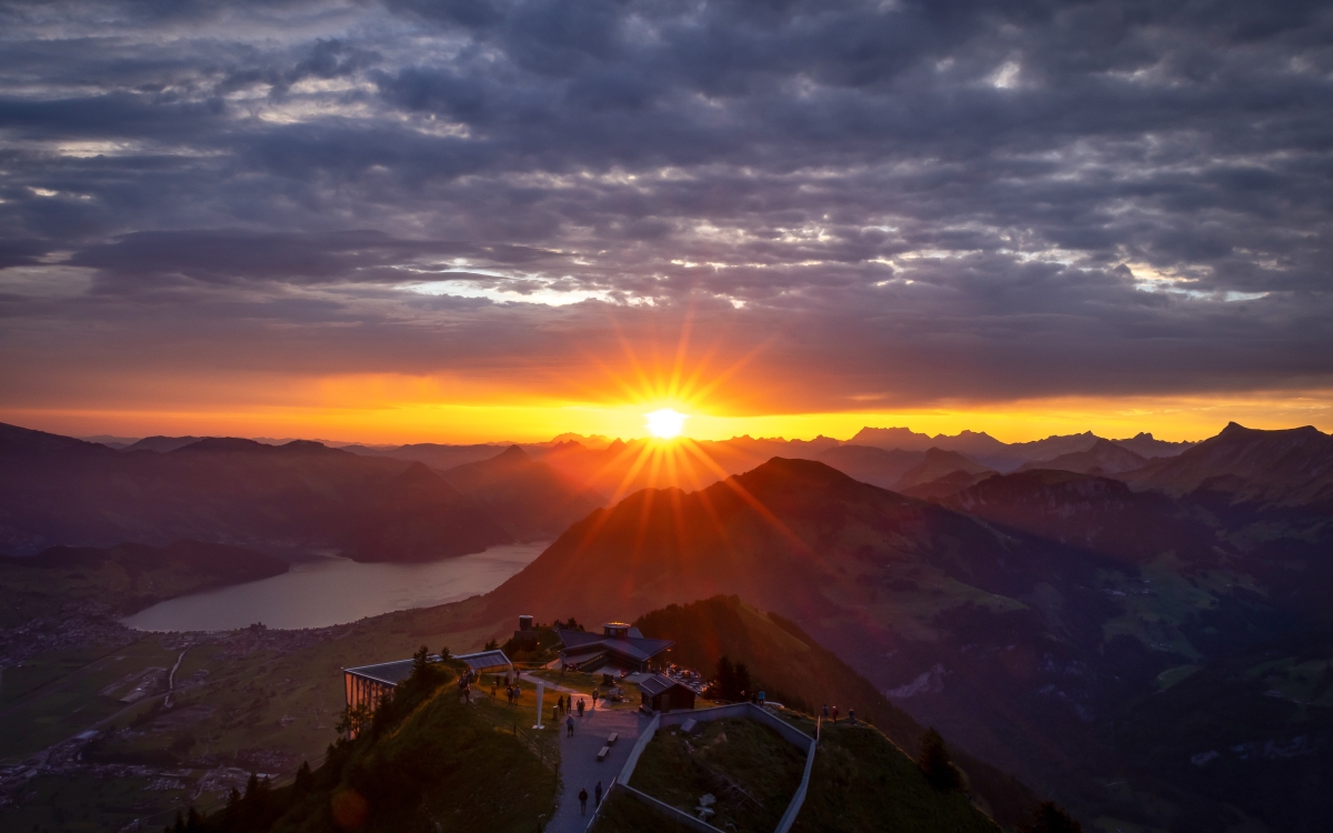 stanserhorn sunset view