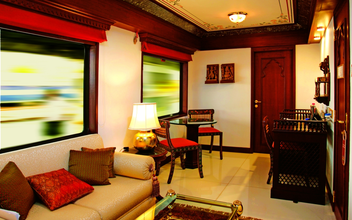 Maharaja's Express presidential suite sitting area