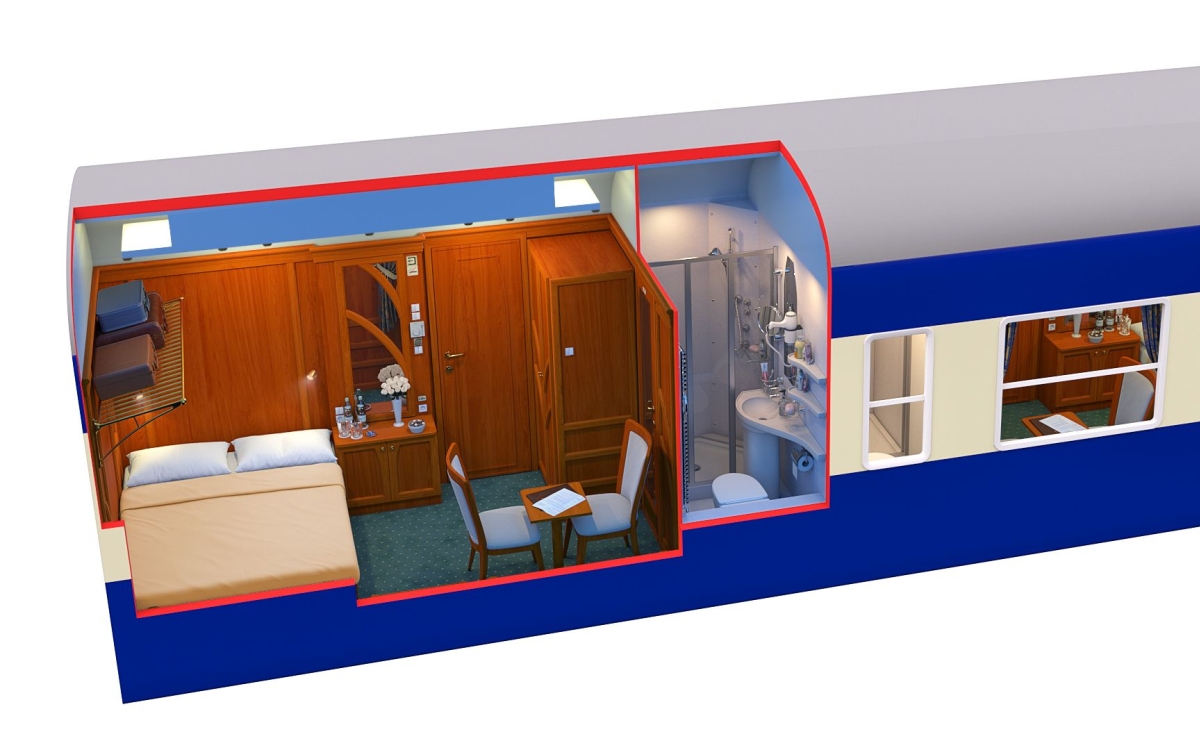 Superior Deluxe Night view Diagram on the Golden Eagle Danube Express