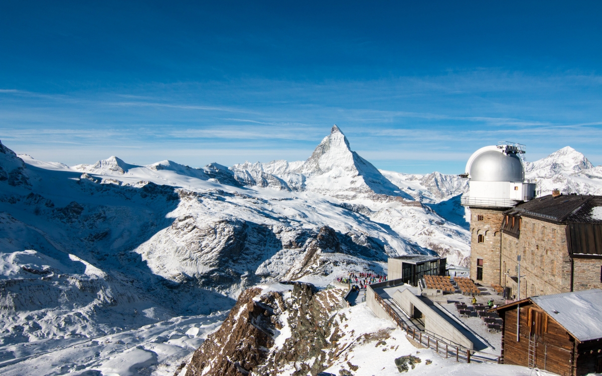 From the top of the Gornergrat An Alpine Panorama from a mountain peak