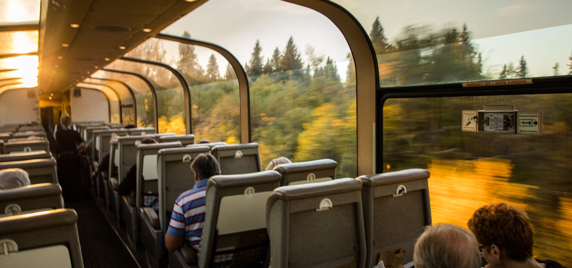 VIA-Rail fall dome car view