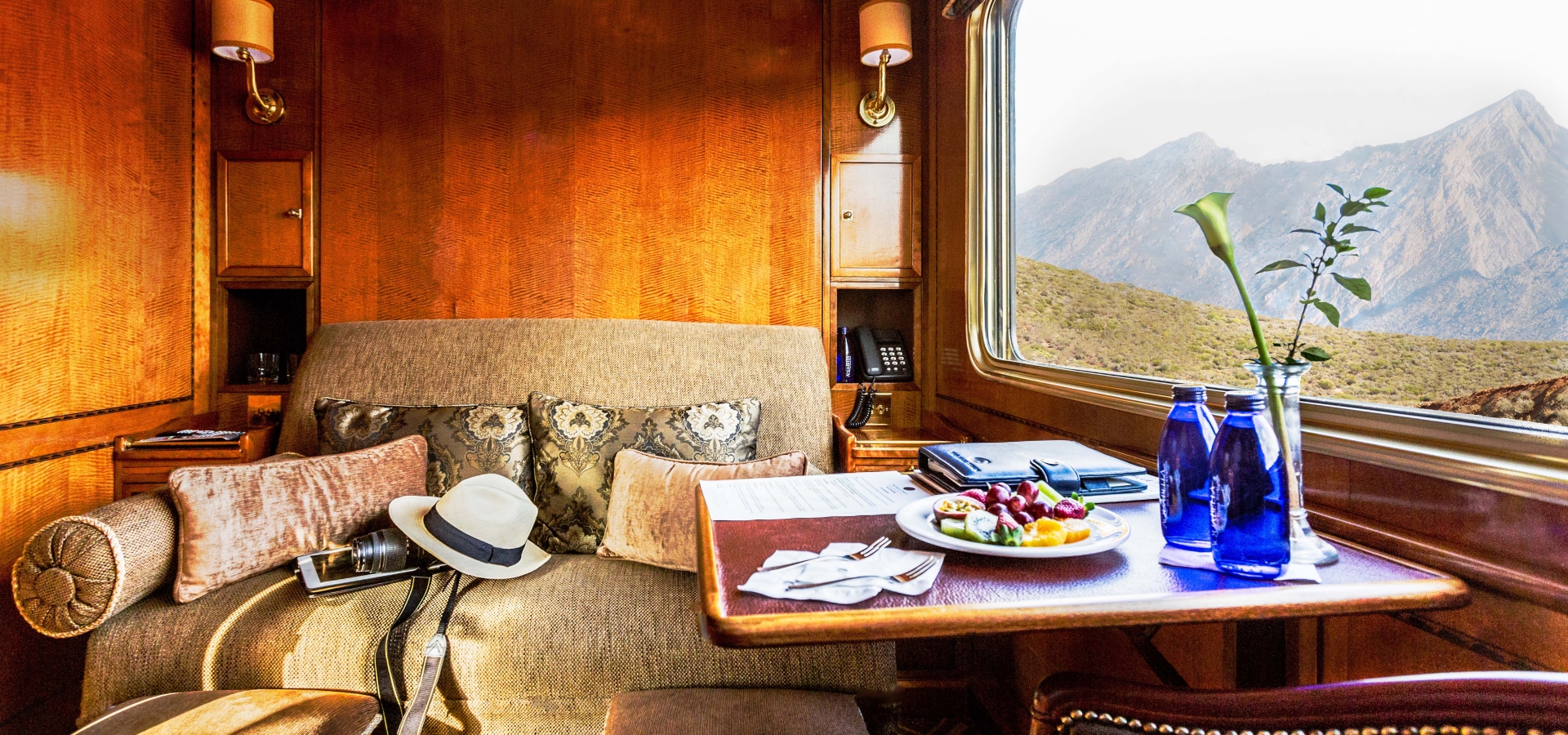 A Deluxe Suite onboard The Blue Train
