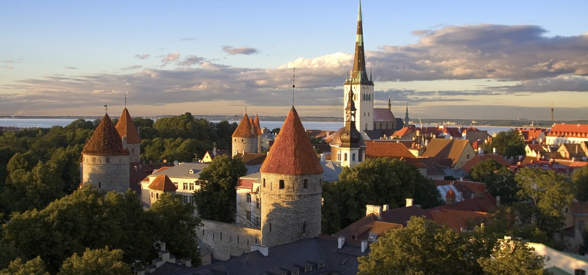 tallinn old city sunset in Estonia