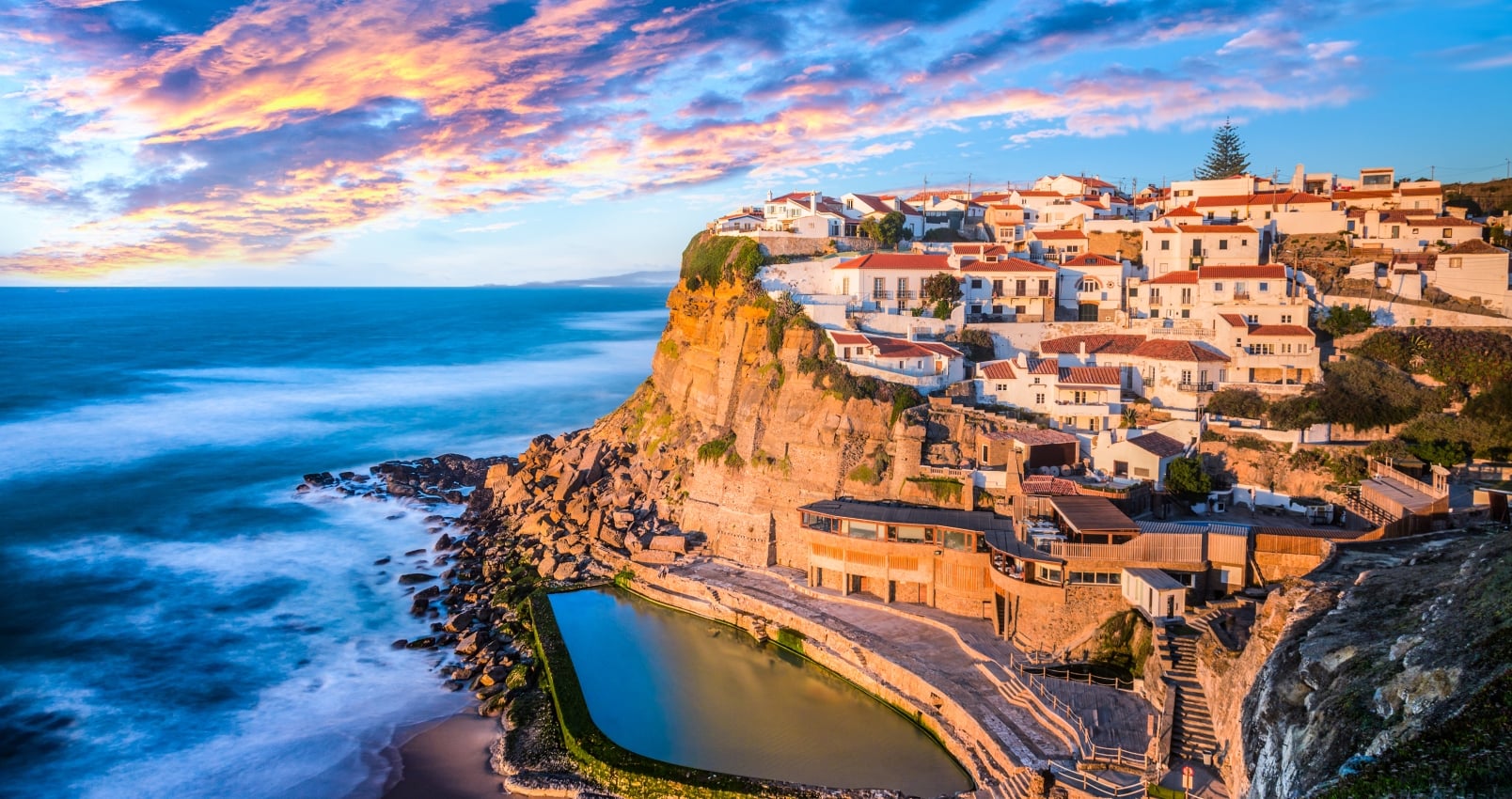 Azenhas do Mar,Sintra near Lisbon cliff view