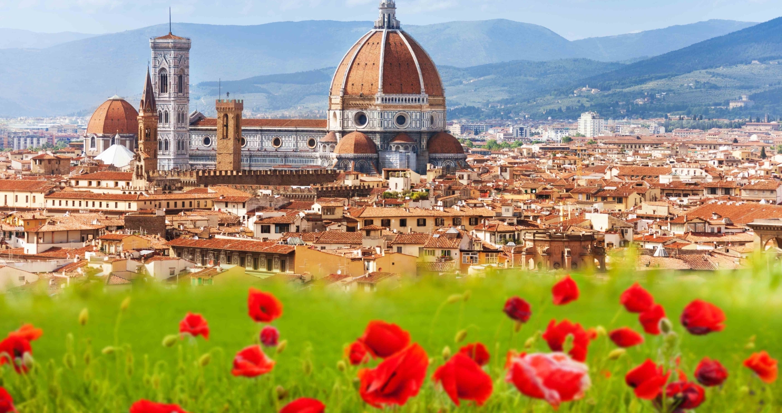 duomo and giottos campanile in florence, italy