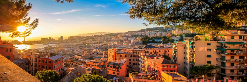 Genoa Cityscape Sunset hero Genoa Cityscape Sunset hero