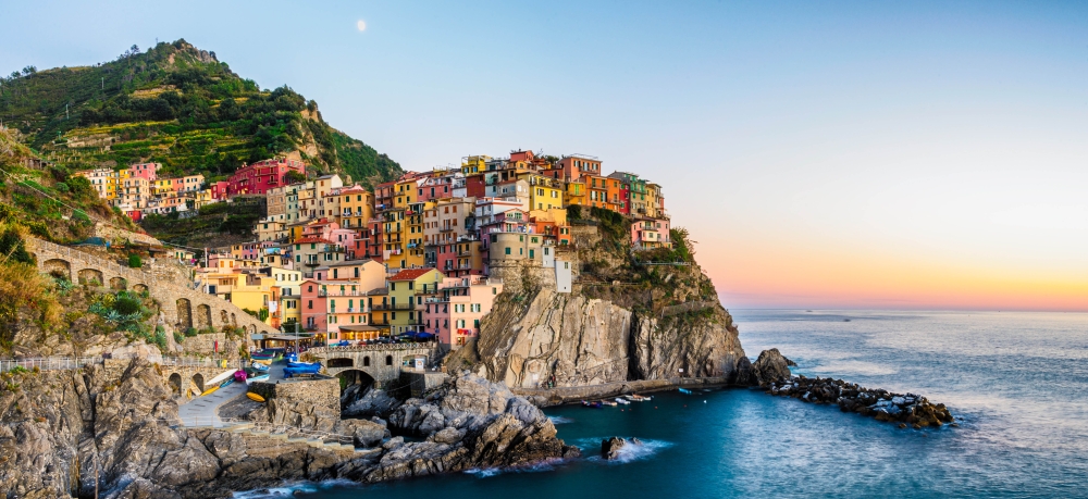 Sunset over Manarola, Cinque Terre, Italy