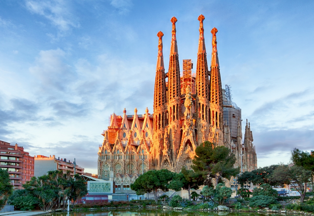 BARCELONA, SPAIN - FEBRUARY 10: La Sagrada Familia - the impress