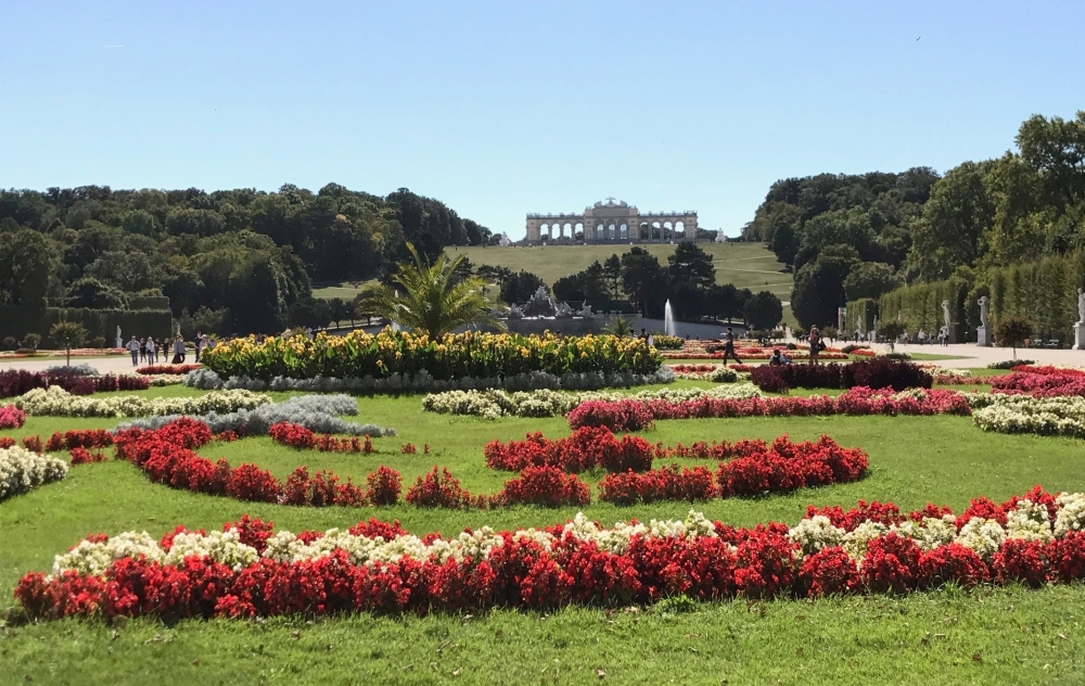 Stroll through the massive gardens on Schonbrunn Palace in Vienna