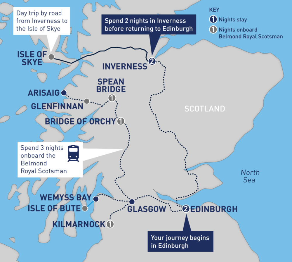 Belmond Royal Scotsman Western Scenic Wonders with Edinburgh, the Highlands, and the Isle of Skye